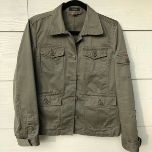 J. Crew military green jacket size M